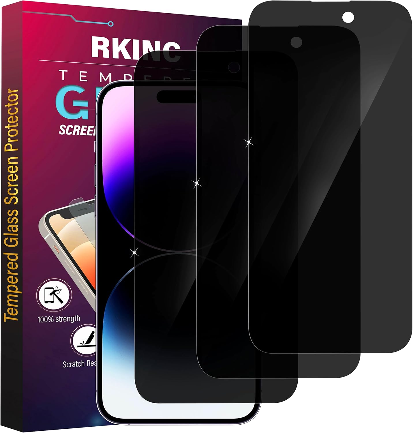 Screen Protector [3-Pack] for Iphone 16E / Iphone 14 / Iphone 13 / Iphone 13 Pro 6.1-Inch, RKINC Tempered Glass Film Screen Protector, 0.33Mm [Bubble-Free][Anti-Scratch][Anti-Shatter]