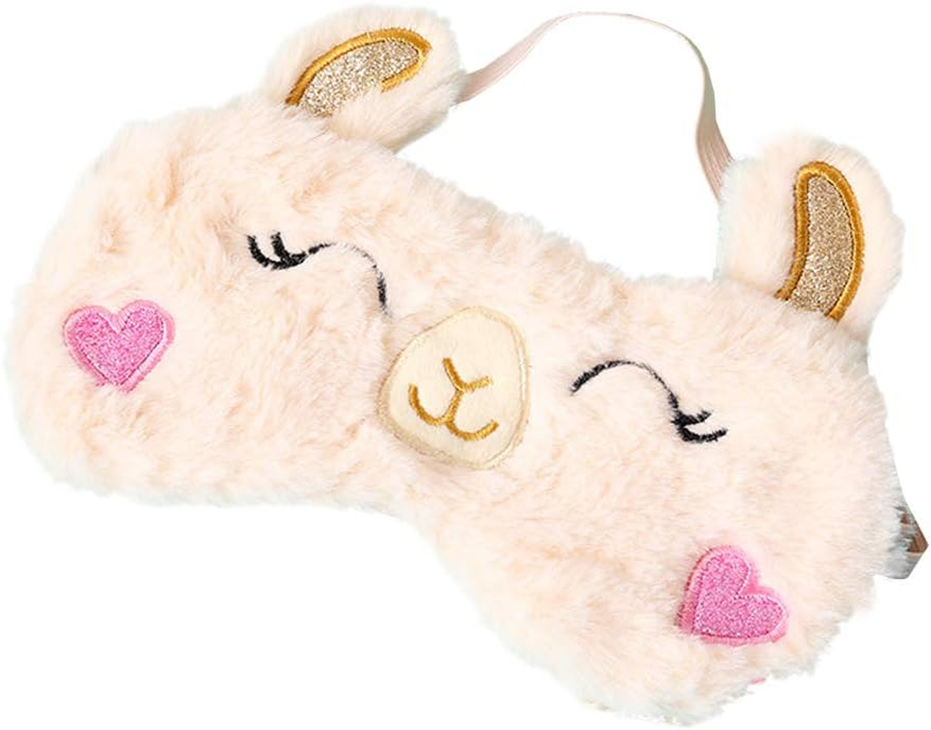 Shinywear Cute Rabbit Sleeping Eye Mask Plush Blindfold Travel Sleep Masks Super Soft Funny Eye Cover for Kids Girls and Adult (Green Frog)