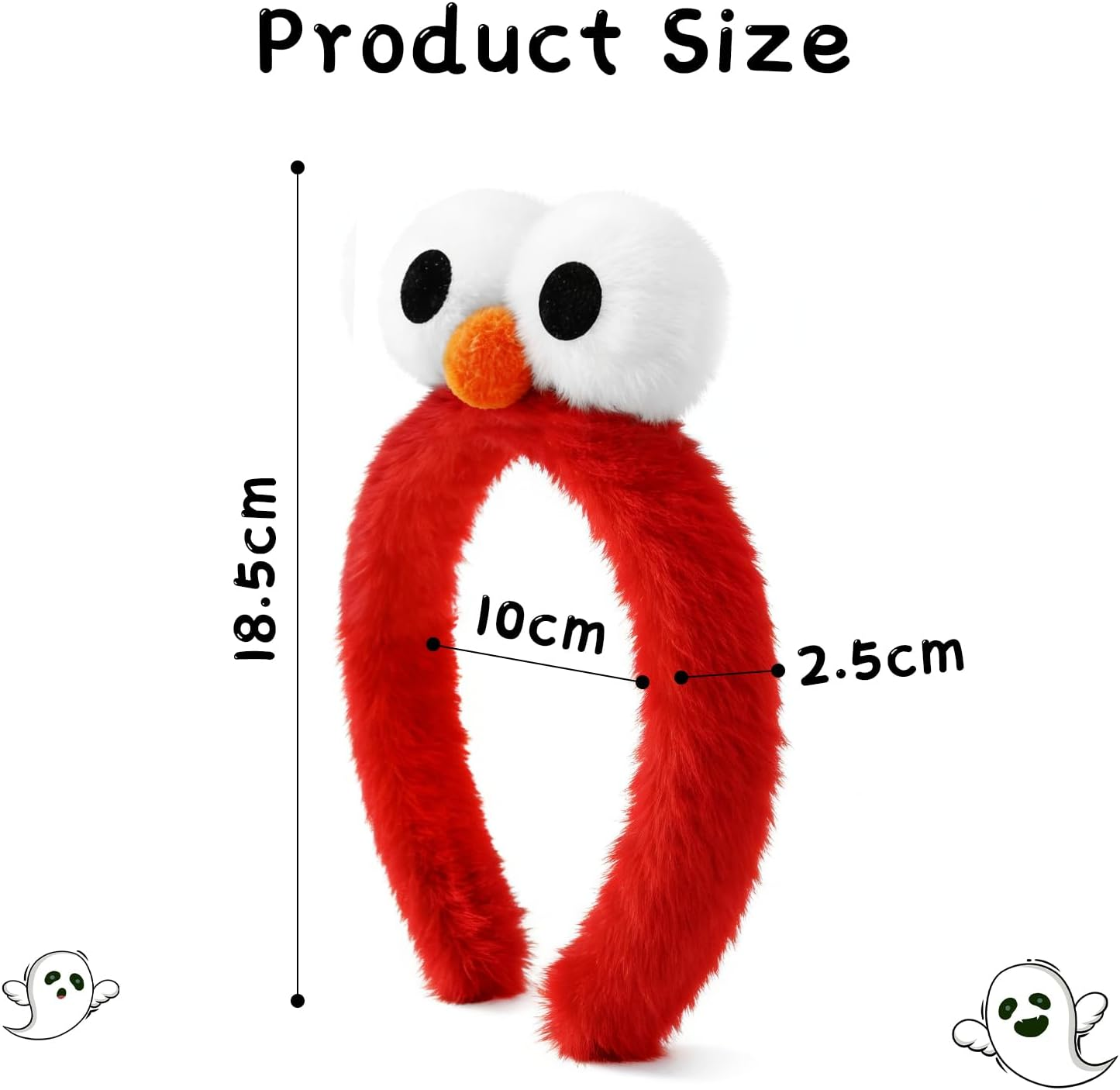 Meleager Women'S Carnival Headband, Monster Plush Headband, Red Funny Hair Accessories, Large Eyes Hair Accessories, for Carnival, Theme Party, Cosplay image number 3