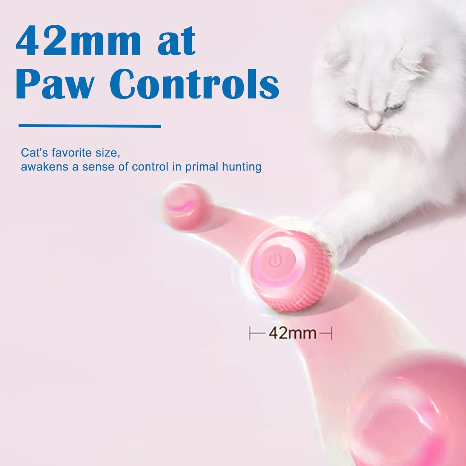 Petgravity Interactive Cat Ball Toy, Intelligent Cat Toys with LED Lights, Automatic Moving Rolling Ball for Indoor Cats, Cat Automatic Toy image number 4