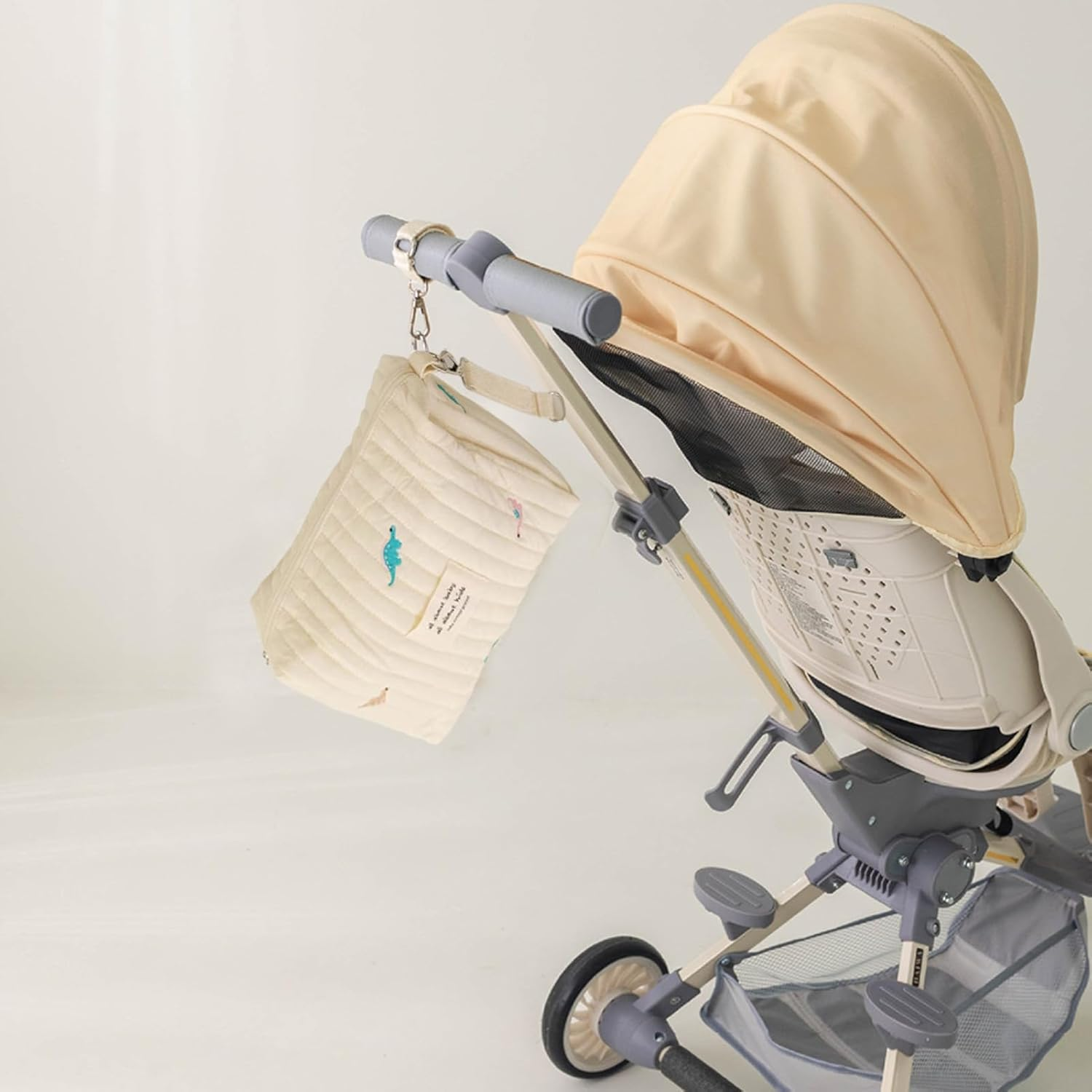 Baby Diaper Bag, Large Capacity Nappy Pouch | Baby Stroller Storage Bag Diaper Organizer Pouches, Reusable and Lightweight for Outdoors image number 2