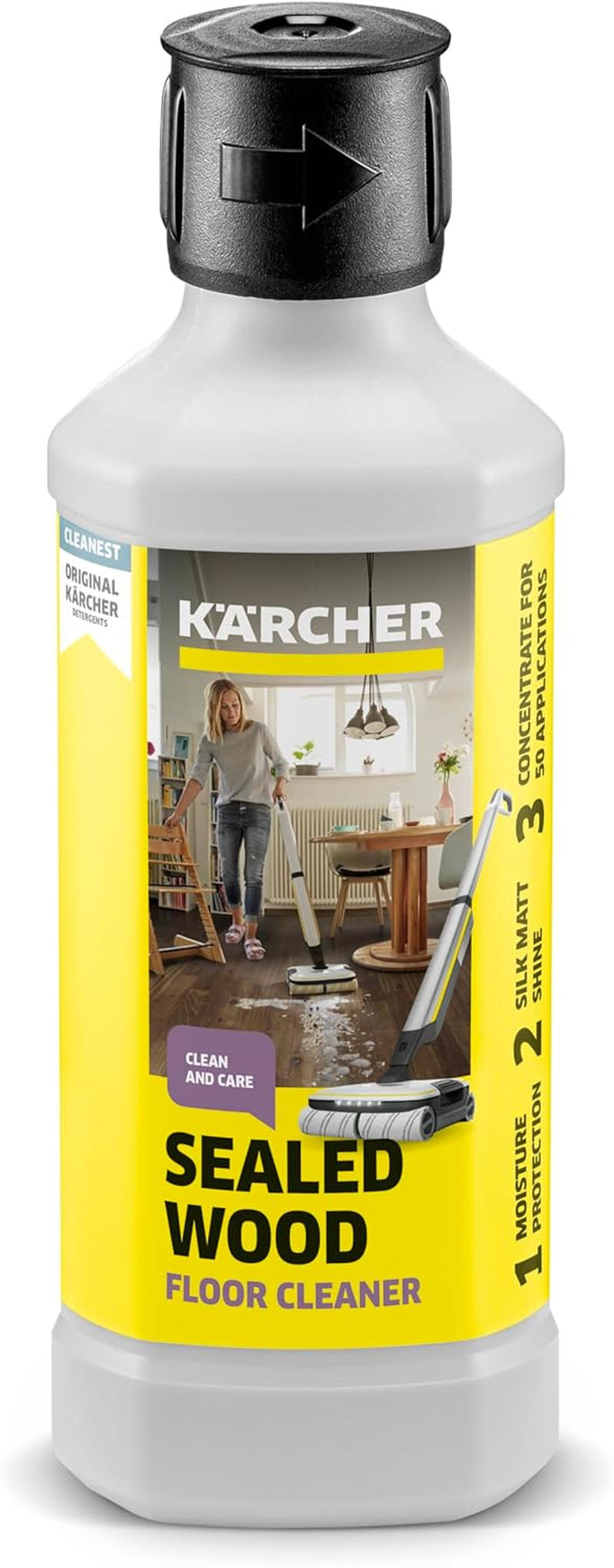 K&auml;rcher 62959410 Sealed Wood Floor Cleaning Detergent for Hard Floor Cleaners image number 2