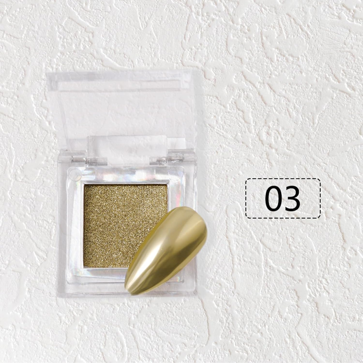 Enmart 6 Colors Nail Glitter Powder, Polish Pigment Chrome Powder Dust, Solid Chrome Pigment Magic Mirror Effect Nail Art Pressed Powder for Women Girl Nail Art Decorations Manicure Accessories