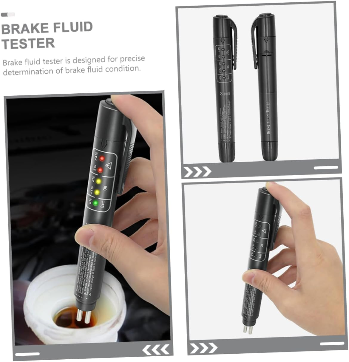 GARVALON Brake Fluid Replacement Tool Use Brake Tester Pen Liquid Level Indicator image number 1