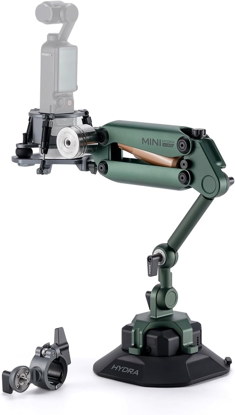 TILTA Hydra Alien Mini Master Kit, Shock Absorbing Arm with Rosette Mounting Electronic Suction Cup, Pocket 3 Shock Absorbing Head - Forest Green HDA-T15-E-FG image number 2
