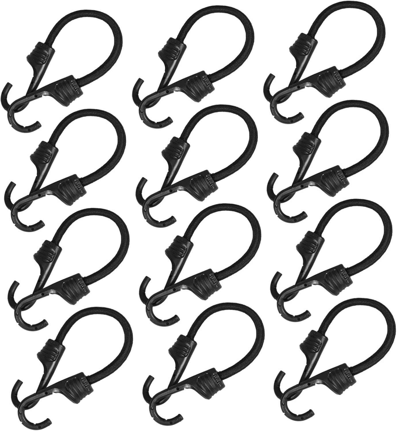LIGIGWASH 12Pcs Elastic Luggage Straps Tie down Straps Hooks for Car Trunk Bike Rear Rack Outdoor Camping image number 2