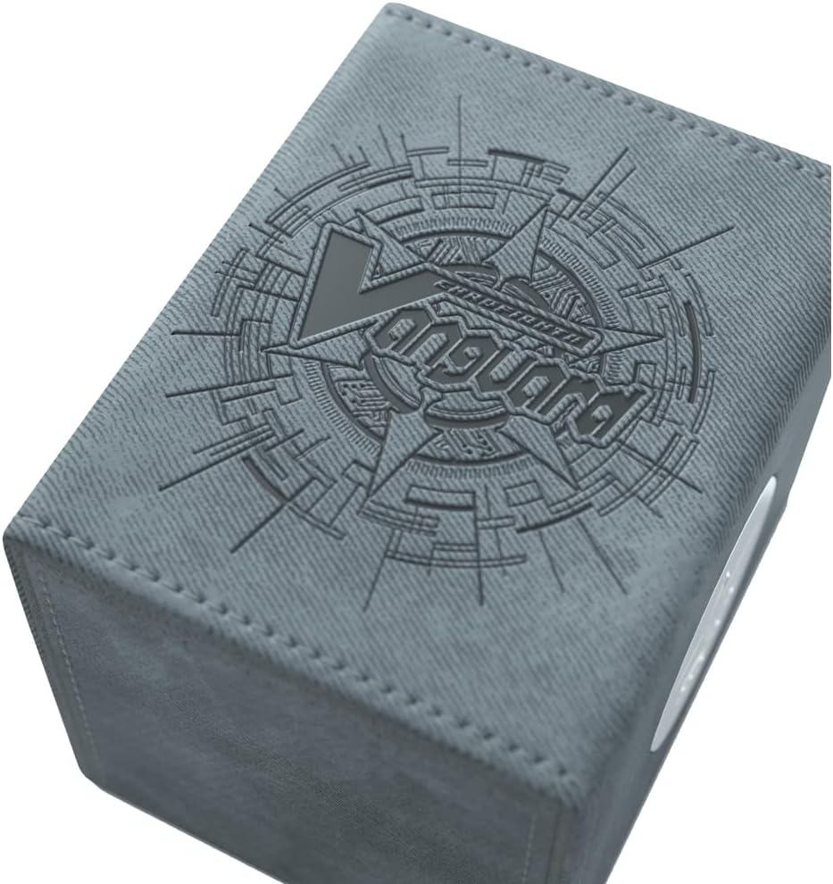 Gamegenic Cardfight!! Vanguard Nation'S Vault | Premium Deck Box | Holds up to 50 Double-Sleeved Cards | Extra Drawer for Power Counters and Accessories | Brandt Gate - Gray Color | Made