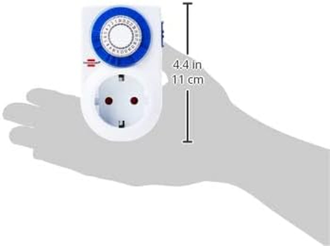 Brennenstuhl White Daily Timer, Mechanical Timer Socket with Increased Touch Protection for Indoor Use image number 5