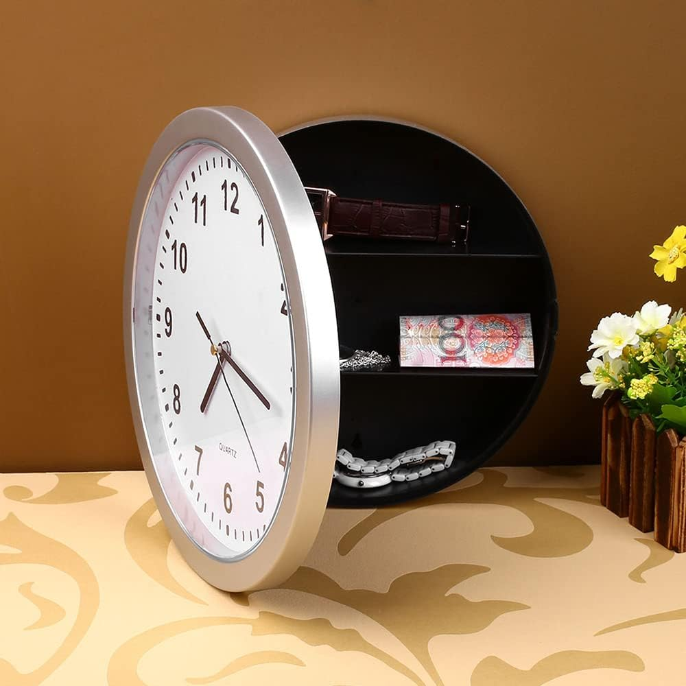 Clock Safe Hidden Wall Secret Jewelry Security Money Cash Compartment Stash Box image number 3