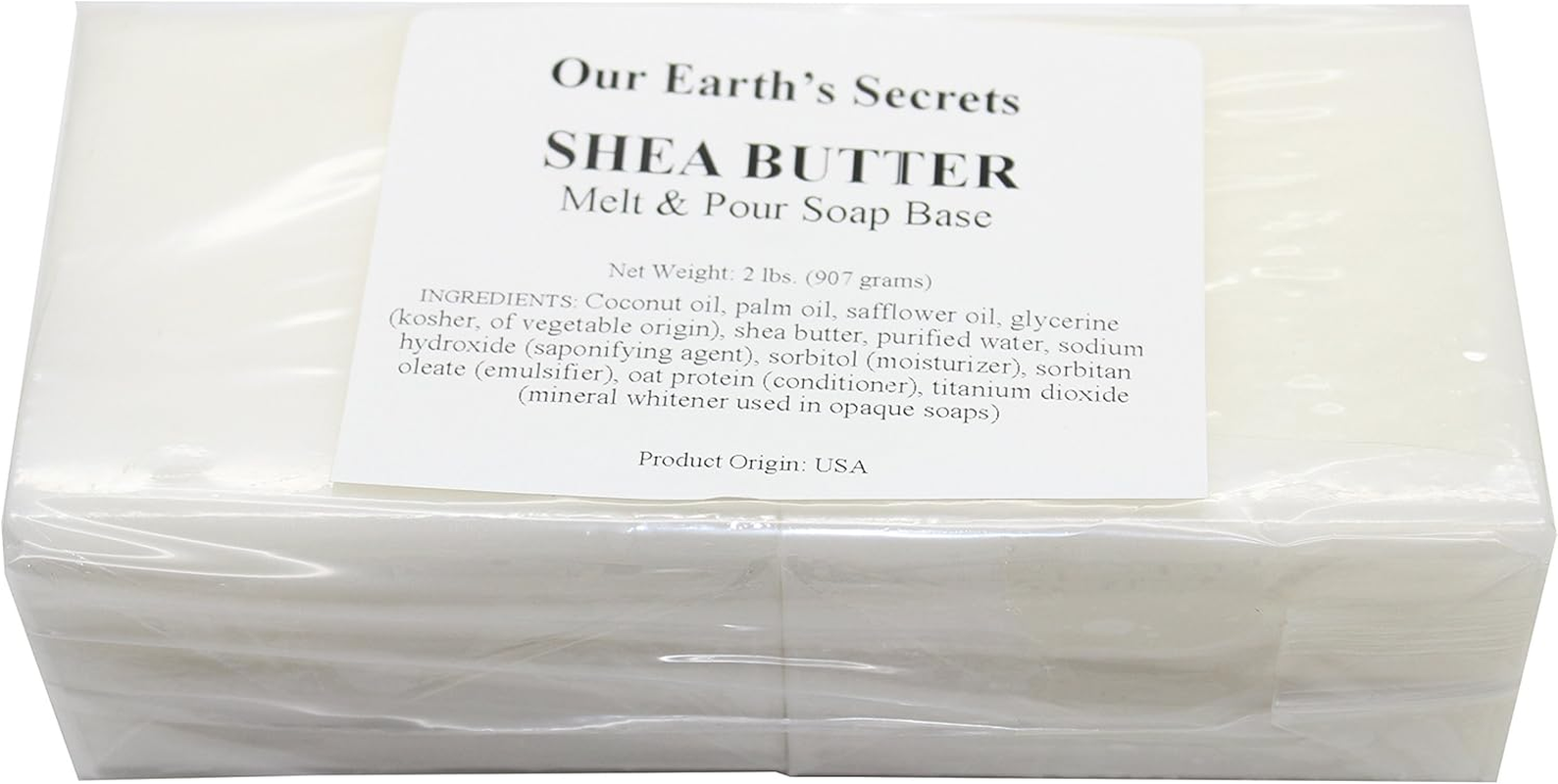 Shea Butter - 2 Lbs Melt and Pour Soap Base - Our Earth'S Secrets