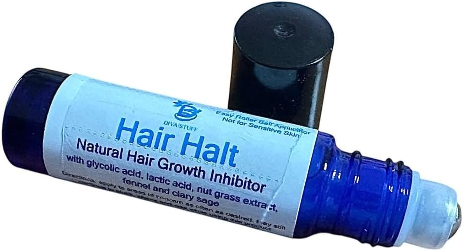 Hair Halt, Natural Formula May Help Keep Hair from Growing Back so Quickly, Easy Roll on Applicator, Diva Stuff