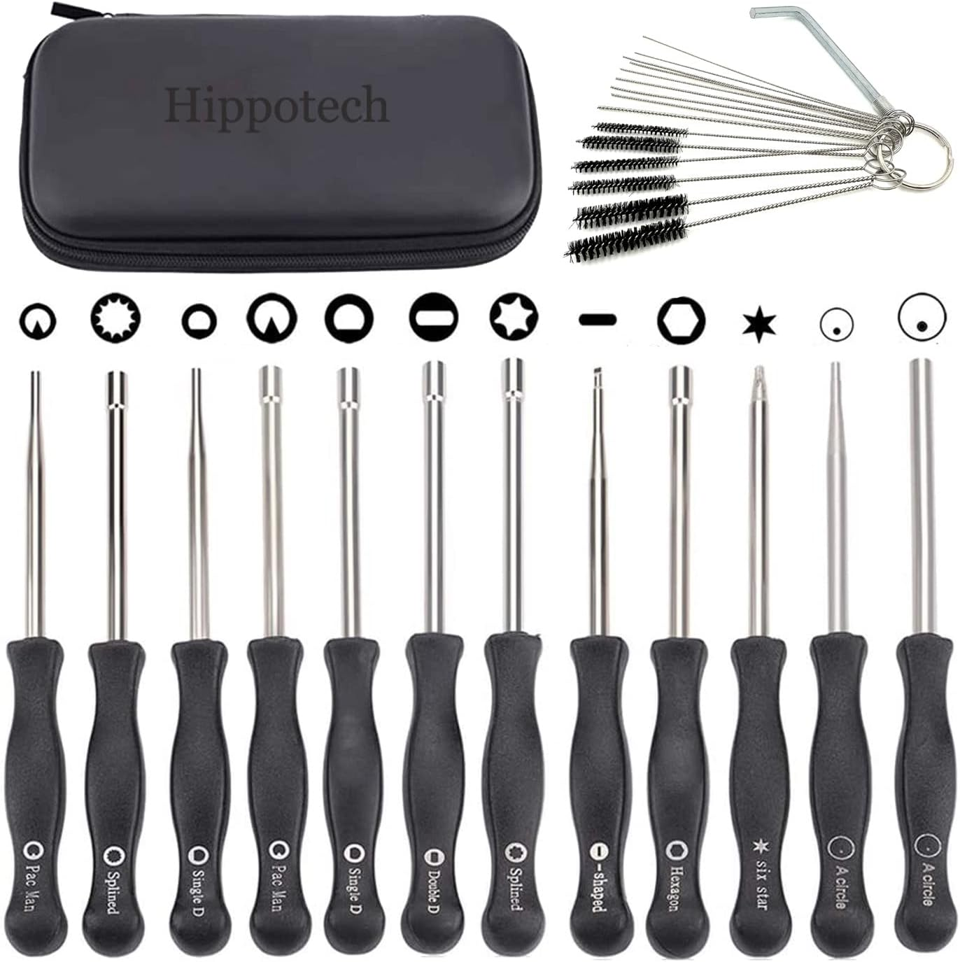 Hippotech Pack of 12 Carburetor Adjustment Tool with Acircle Scredrivers for 2-Cycle Small Engine for Husqvarna for STHIL for Echo Trimmer Chainsaw image number 1