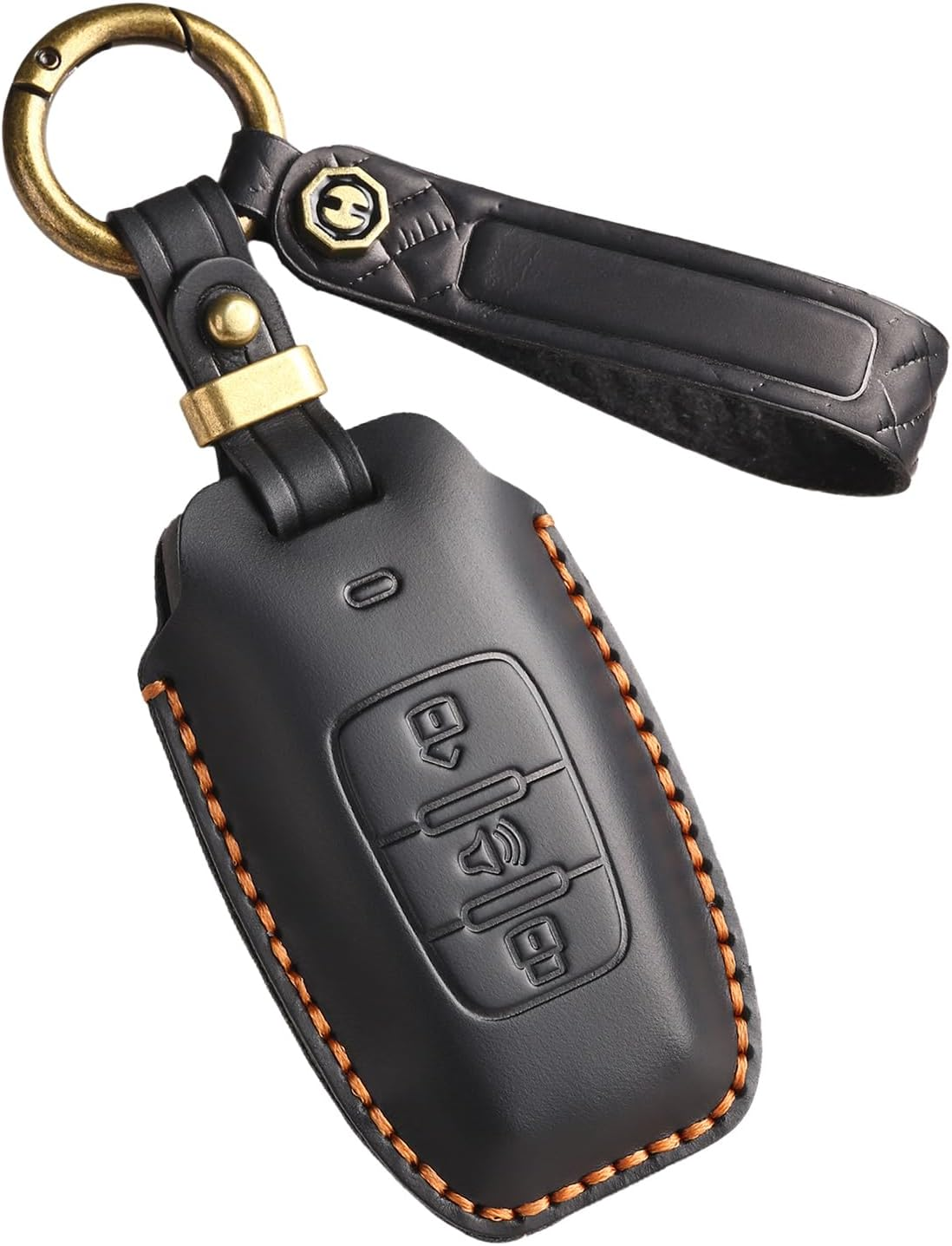 Ontto Cowhide Car Key Cover Fit for Great Wall Haval Jolion 2022 H6 H7 H4 H9 F5 F7 F7X F7H H2S GMW Dargo Handmade Leather Key Case Holder Keyring Key Chain Smart Key Shell Accessories