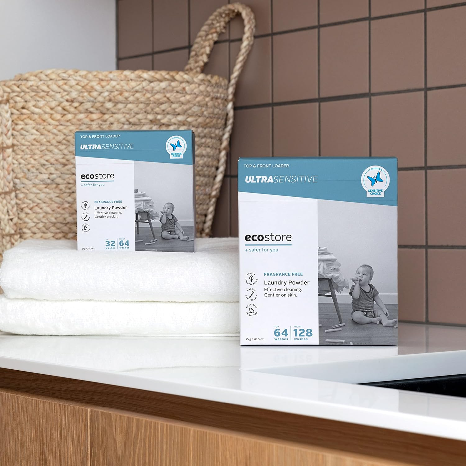 Ecostore Ultra Sensitive Laundry Powder 1Kg &ndash; Fragrance Free, Allergy Friendly, Dermatologically Tested, Powerful Stain Removal, Plant & Mineral Based