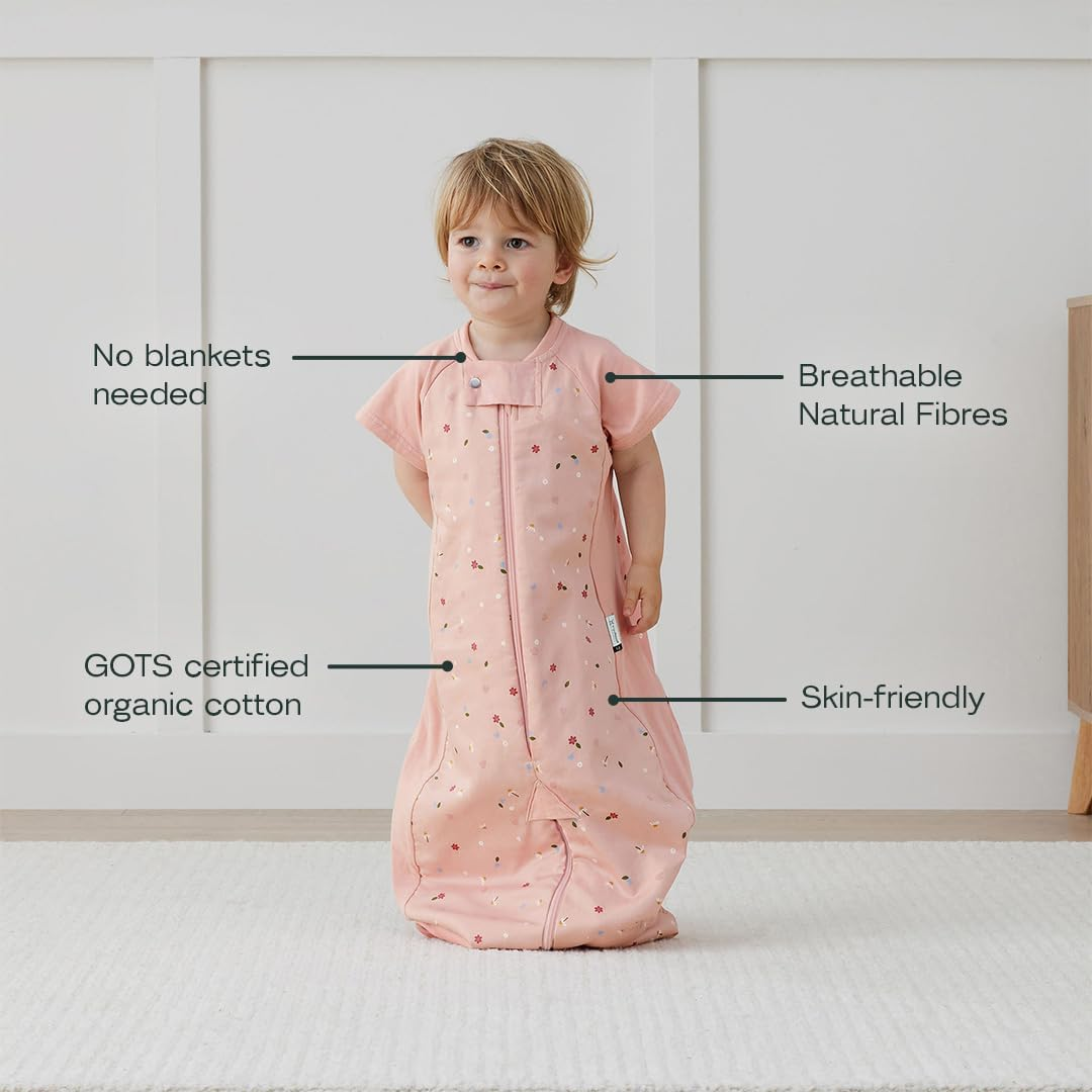 Ergopouch Sleep Suit Bag 1.0 TOG &ndash; 4&ndash;6 Years &ndash; Daisies Print &ndash; 400 Thread Count Organic Cotton &ndash; Converts to Sleep Suit with Legs &ndash; Sleeping Bag & Suit in One &ndash; for Infants, Toddlers & Kids image number 5