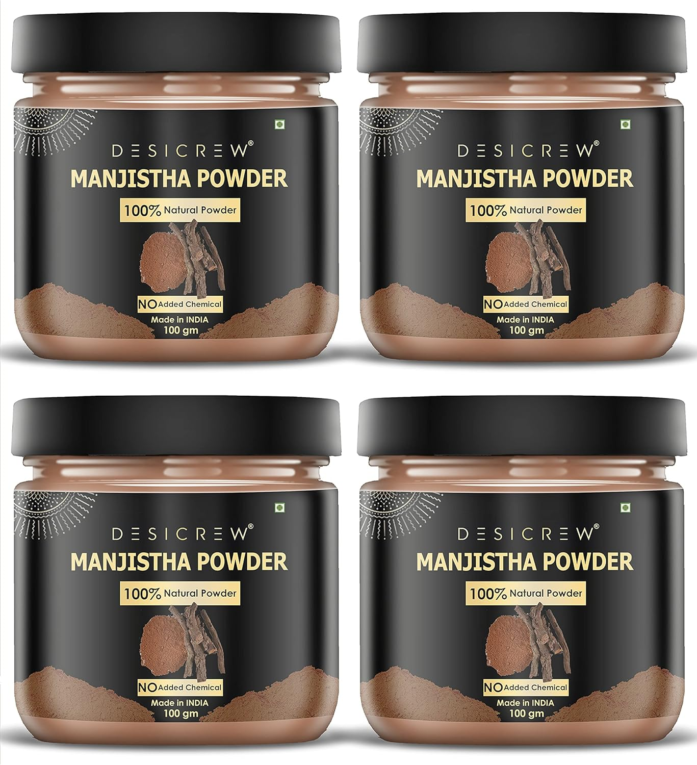 DESICREW Pure & Natural Manjistha Powder for Natural Texture & Colour, Strong, Shiny, Silky,Healthy Scalp, Dandruff & Spilt Ends Free Hair Pack 400 GM