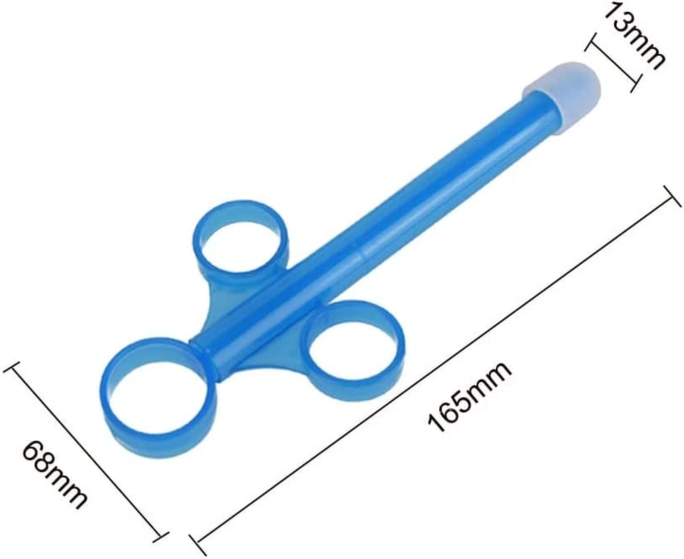 Lube Applicator for Women Man, 2PCS Injector with 10Ml Scale Smooth Rounded Cap, Reusable, Easy to Clean image number 1