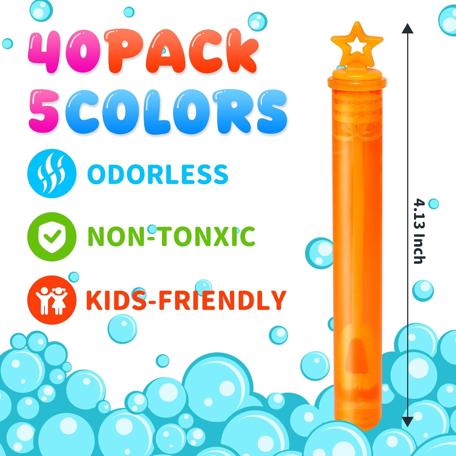 Zynexis 40 PCS Star Mini Bubble Wands for Kids, Bubble Bulk with Gift Bucket,Party Favors for Toddlers,Wedding,Outdoor,Birthday Gifts,Goodie Bags Stuffers Supplies, Halloween,Christmas,Carnival Prizes image number 4
