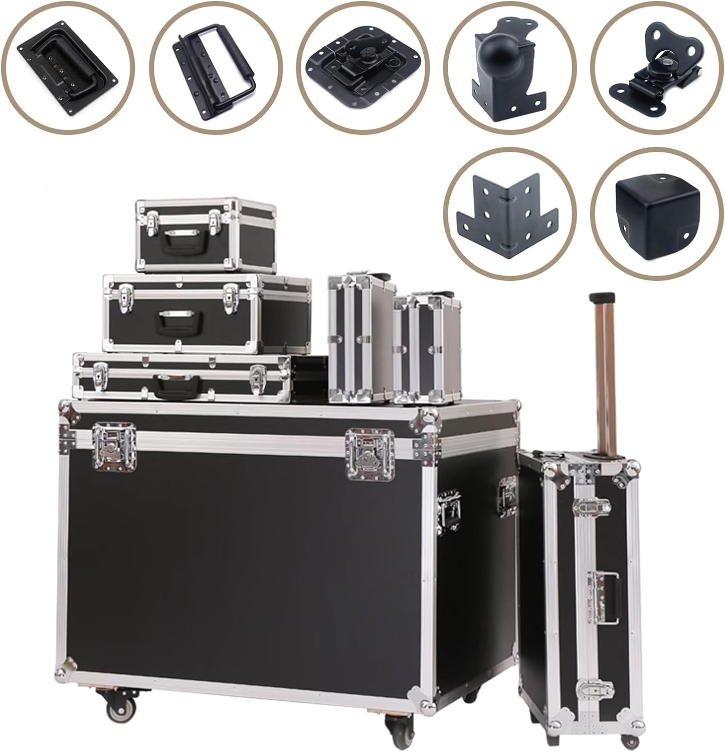 My MIRONEY 4-Pack Black Spring Loaded Butterfly Twist Latch and Keeper Metal Hardware Toggle Clamp Hasp Box Chest Closure with Screws for Flight Case,1.97" X 1.5" image number 3