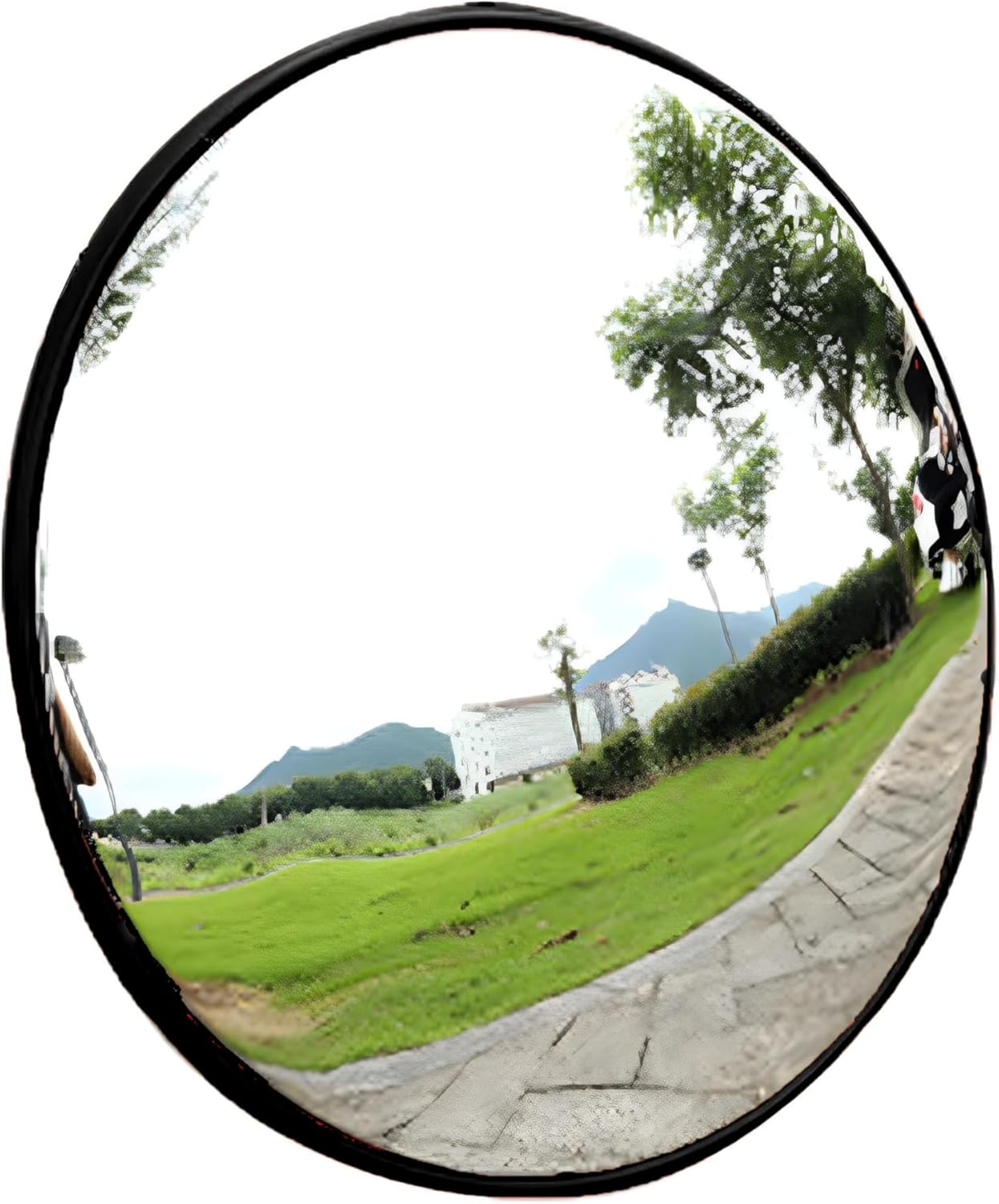 Blind Spot Mirror,Bedroom Decor 11.8 in Convex Mirror Adjustable Convex Traffic Mirror for Home Garage Warehouse Safety round Mirror Door Access with Wide Angle View,Traffic Mirror (Black) image number 3