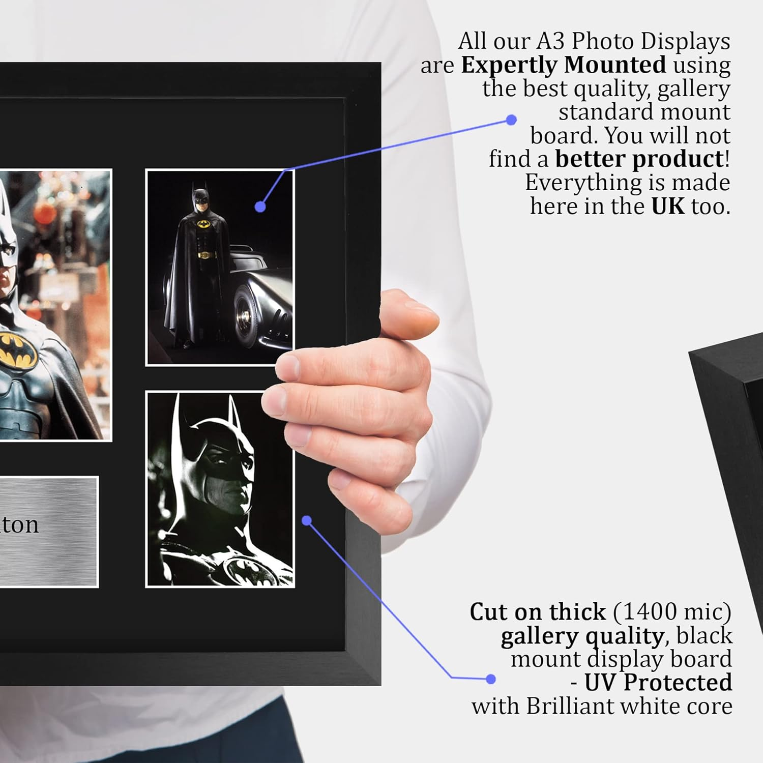 HWC Trading FR A3 Michael Keaton Batman Gifts Printed Signed Autograph Picture for Movie Memorabilia Fans - A3 Framed - (A3 Framed) Michael Keaton Display image number 3