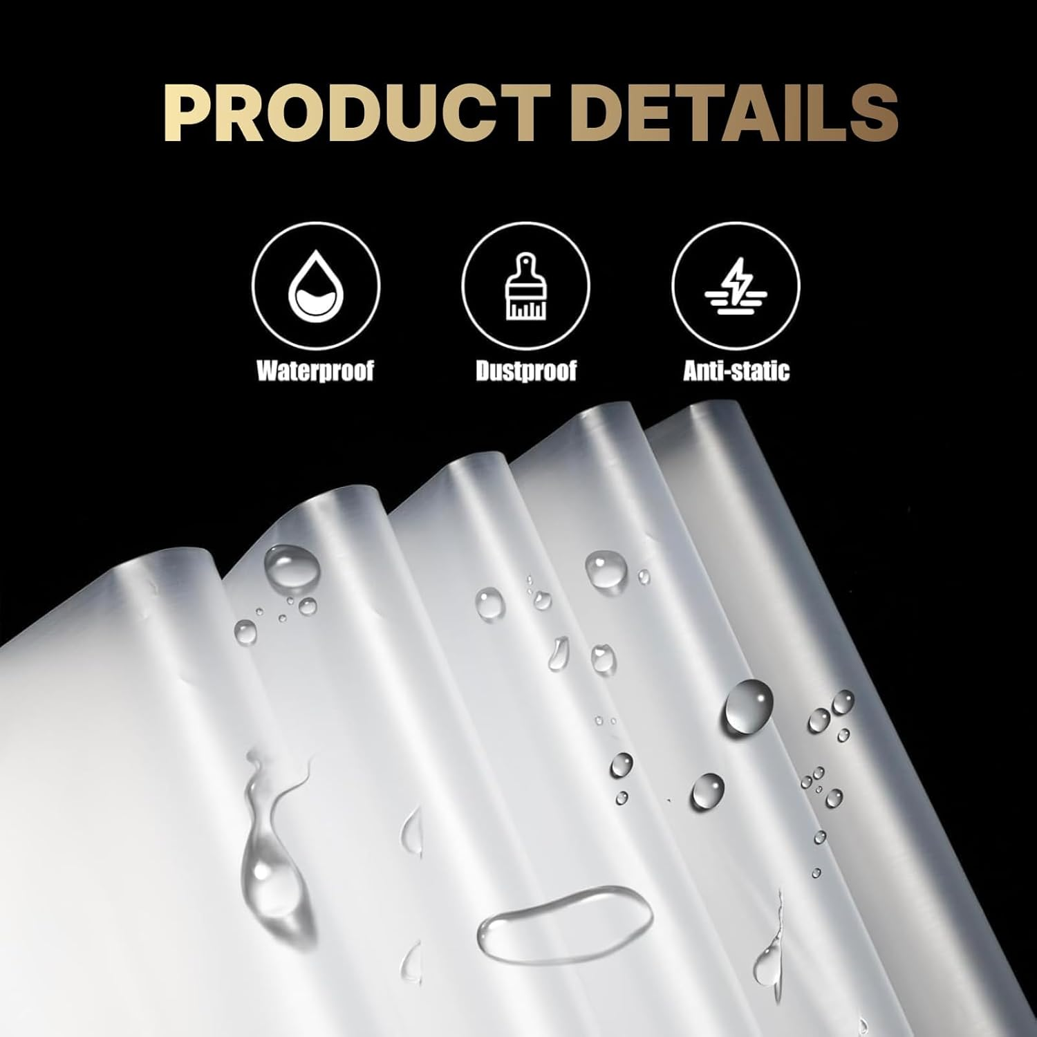 50 Pack of Anti-Static & Dust Vinyl Record Inner Sleeves, Rounded Acid-Free LP Sleeves for 12-Inch Single & Double LP Album Covers, Ultimate Protection for Your Precious Record Collection image number 2