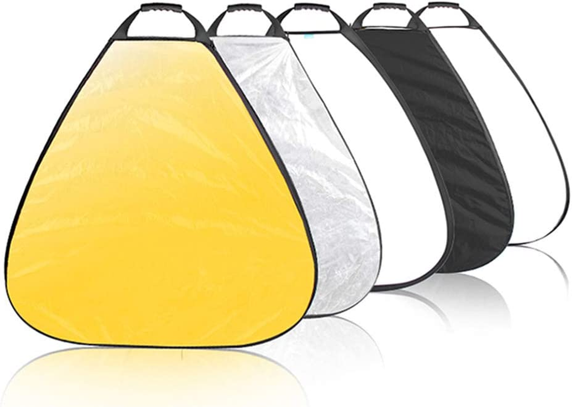 Selens Collapsible 5-In-1 80X120Cm Oval Reflector for Photography Photo Studio Lighting & Outdoor Lighting Portable Multi Disc Light Reflector in Translucent Silver Gold White Black