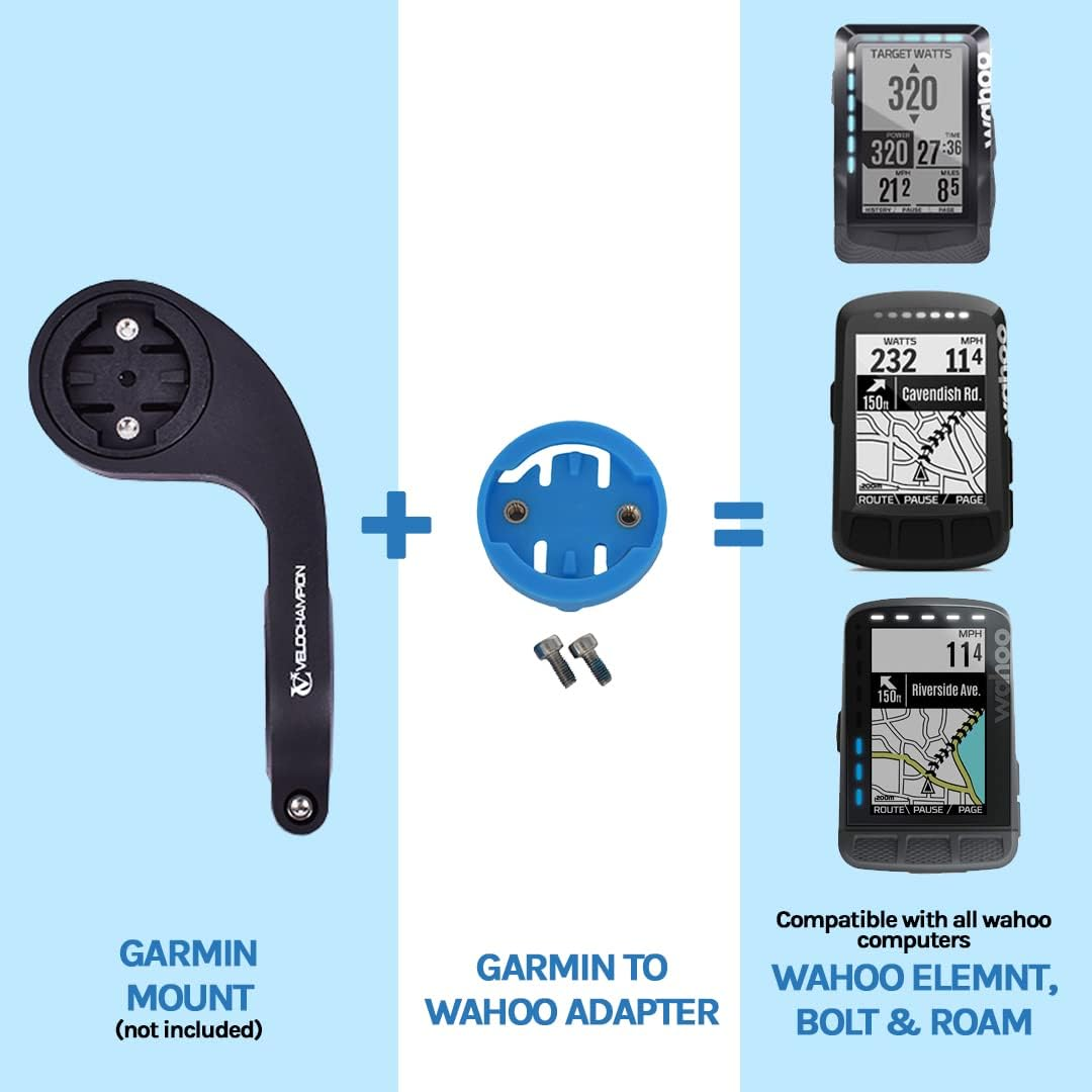 Velochampion Wahoo Compatible Mounting Disc Adapter &ndash; Compatible with Wahoo Elemnt, Elemnt Bolt & Mini &ndash; Quarter Turn Locking System image number 5