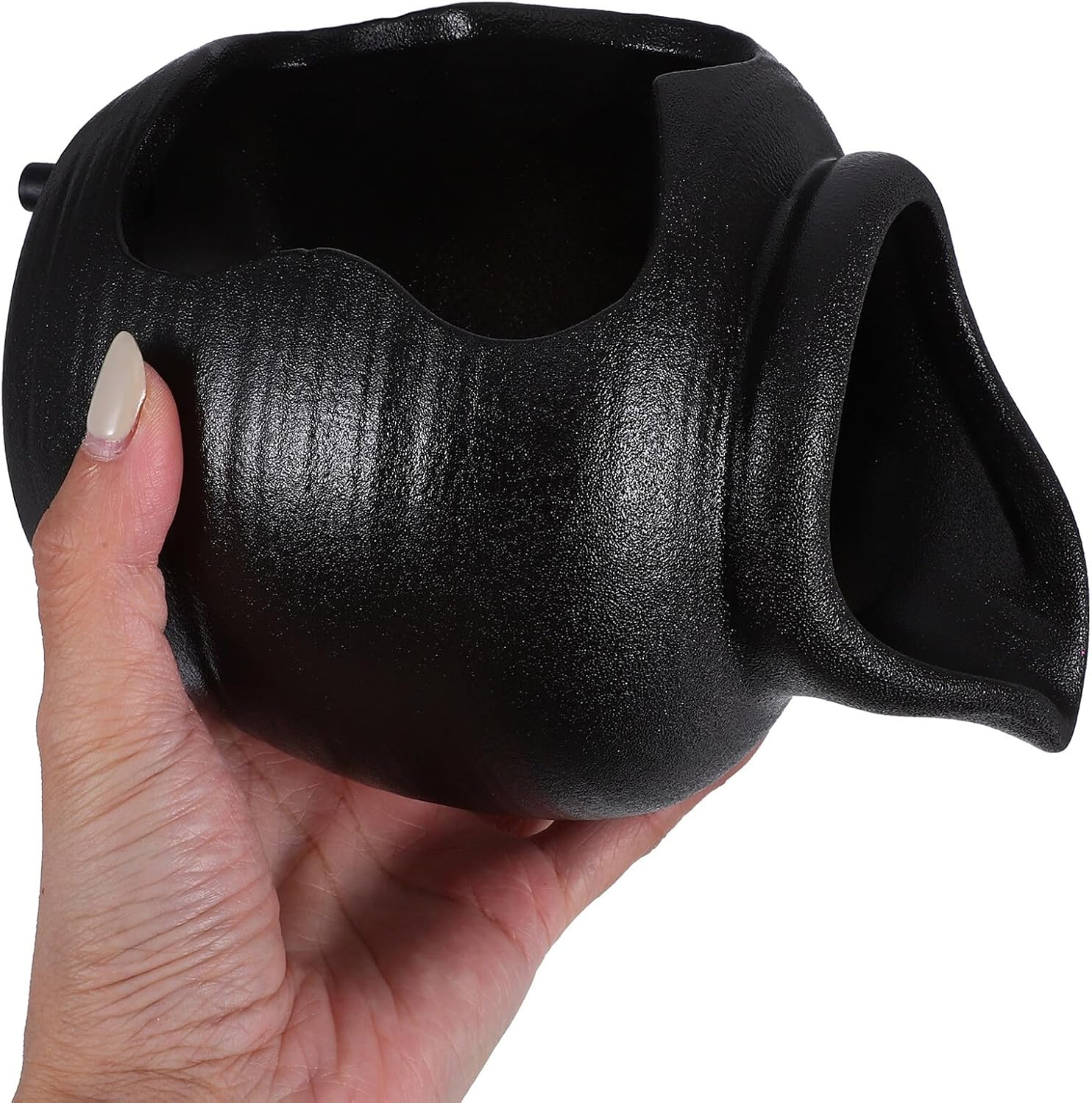 TEHAUX Ceramic Garden Fountain Spitter Jar for Outdoor Landscape Circulating Waterfall Pot for Patio Courtyard Relaxing Flowing Water Sound Feature for Decor image number 4