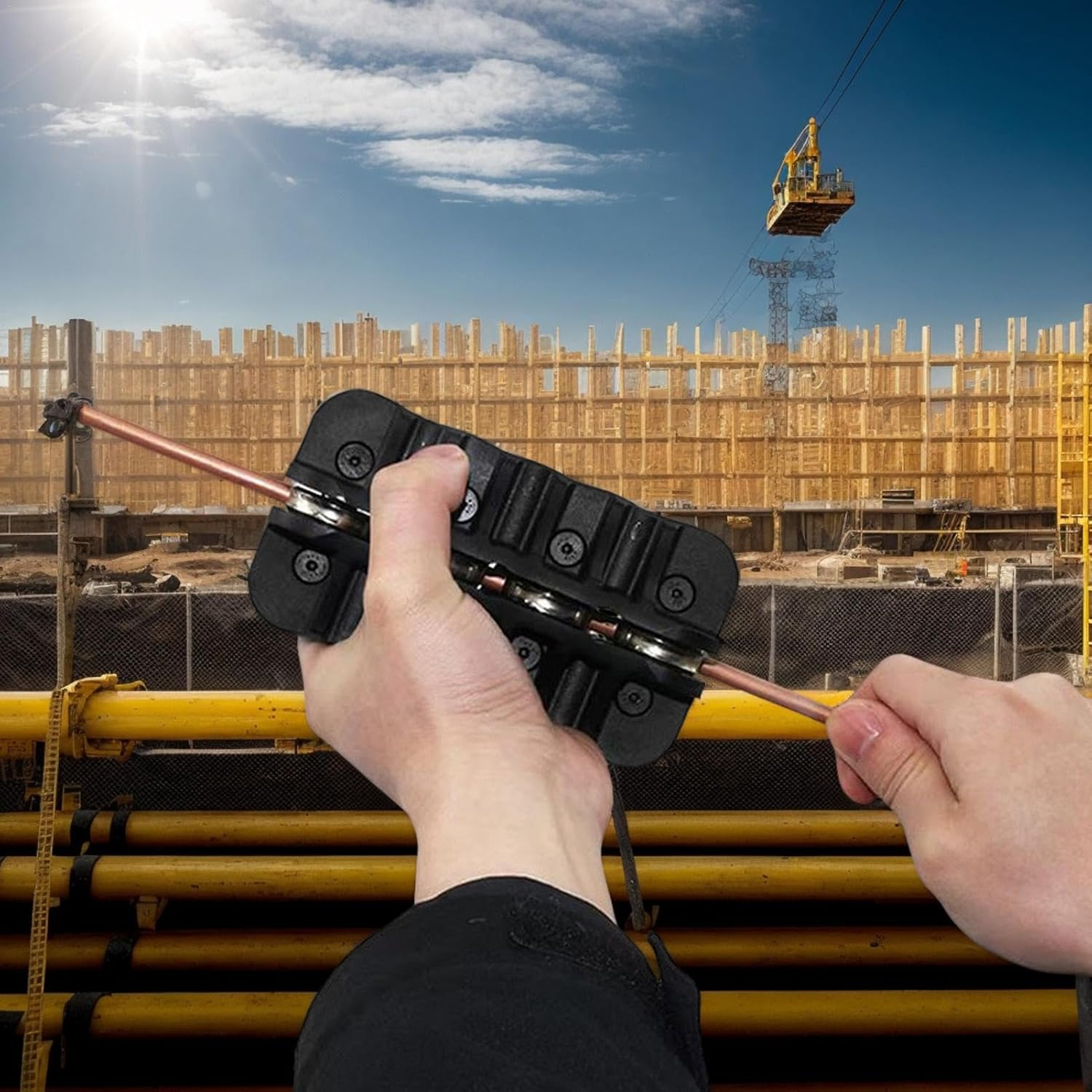 Wire Straightener | Labor-Saving 3/8 Tubing Straightener Tube Straightening Tools | Tube Straightener Handheld Tubing, Pipe Straightening Tool for Professionals, Beginners image number 1