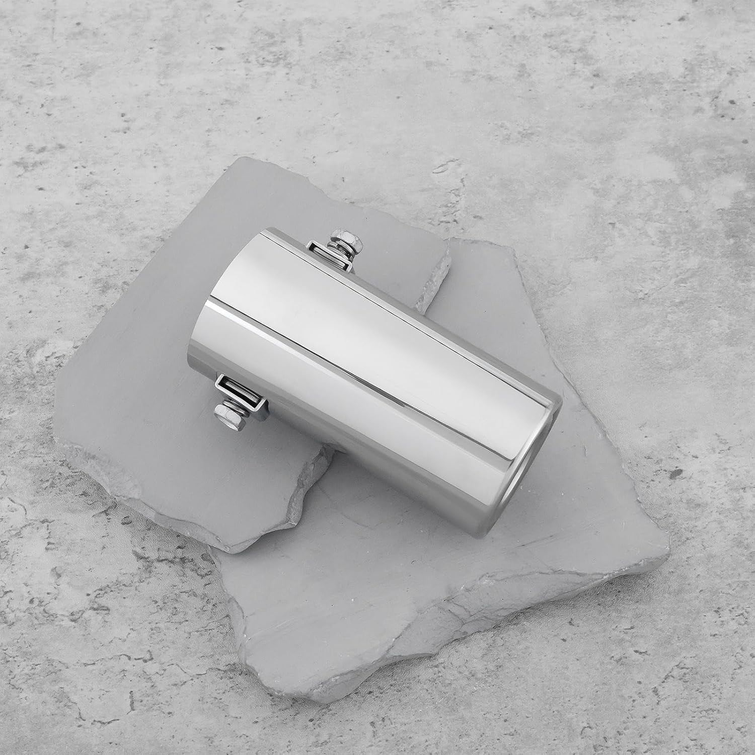 Car Stainless Steel Exhaust Tip Trim 106X50Mm Compatible with Fiat 500 Brava Bravo Duna Fiorino Idea Panda image number 4