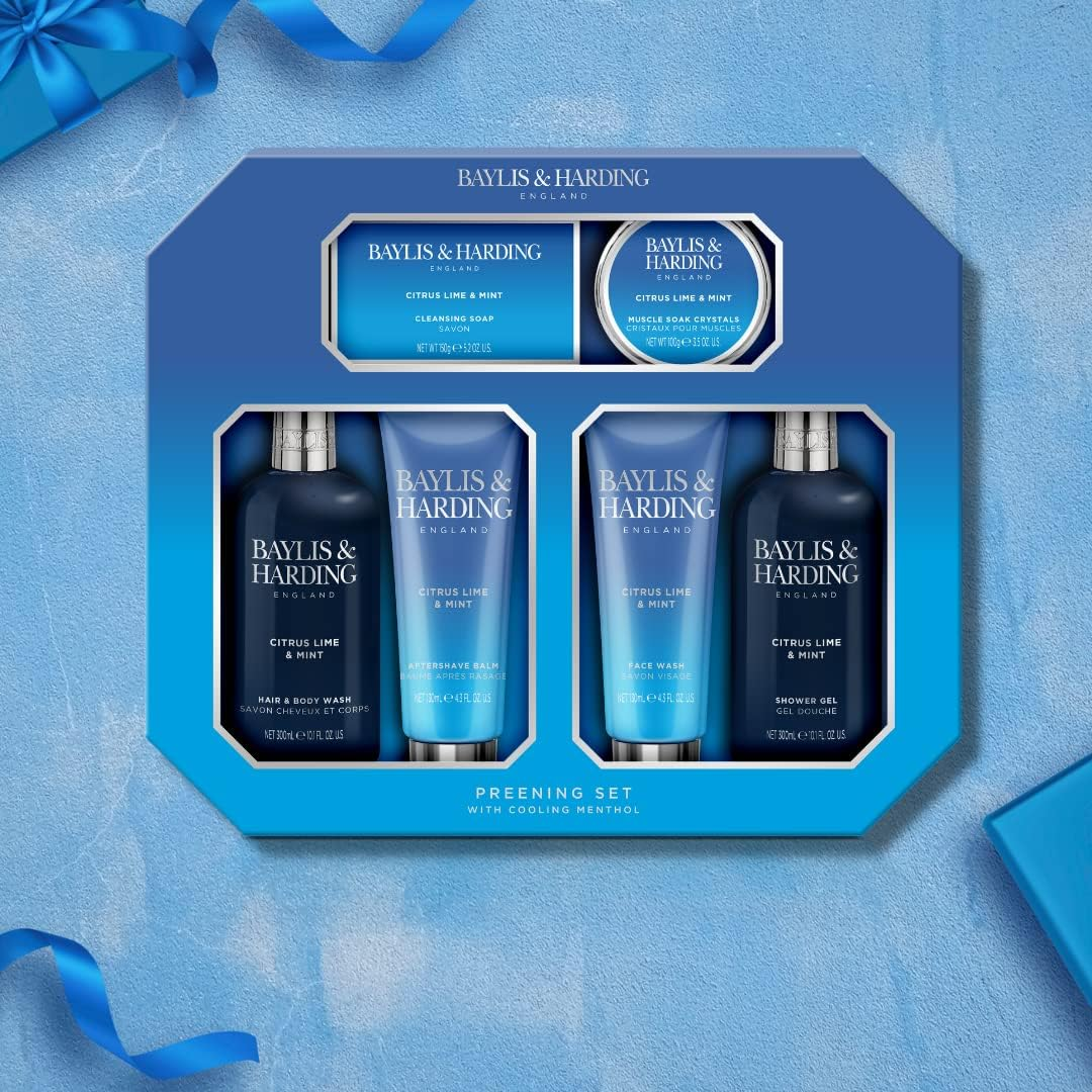 Baylis & Harding Citrus Lime & Mint Ultimate Preening Gift Set with Cooling Menthol, Invigorating Shower Gift - Only at Amazon - Vegan Friendly image number 3