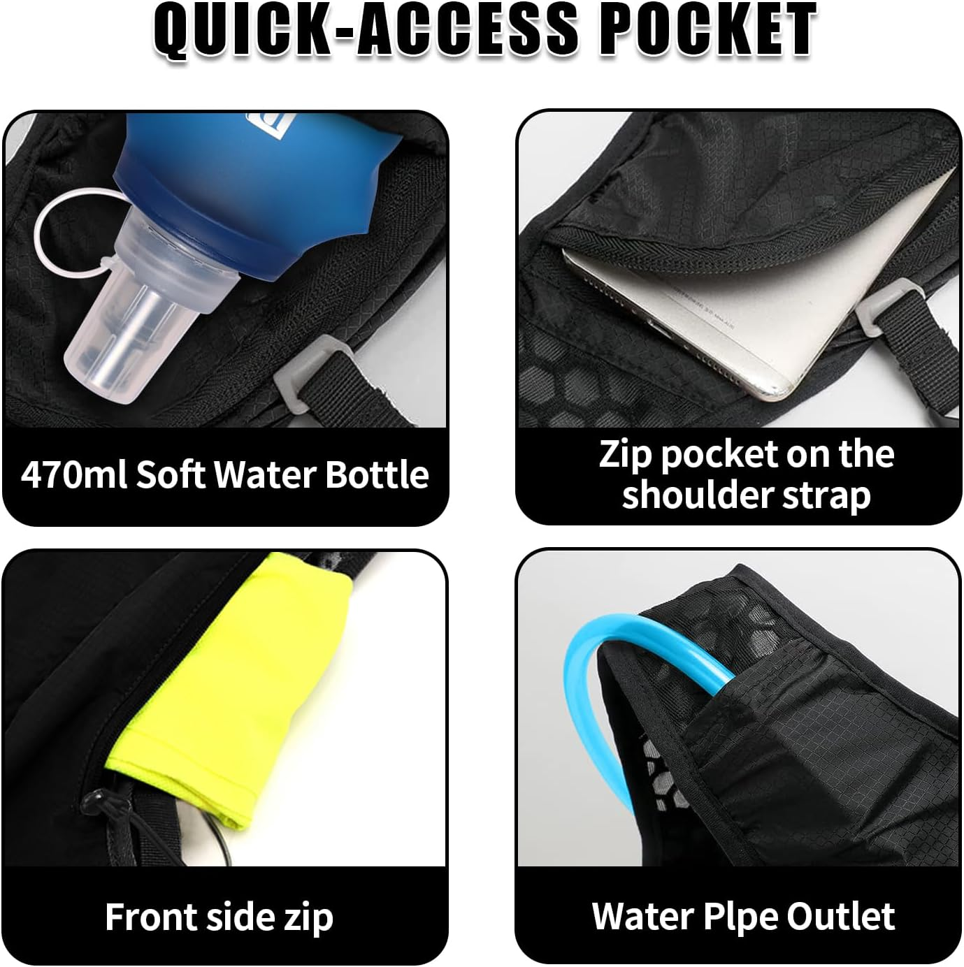 Hydration Pack with Hydration Bladder BPA Free|Large Big Cycling Backpack|Bike Backpack for Running Skiing Hiking Cycling|Backpack with Hydration System image number 2