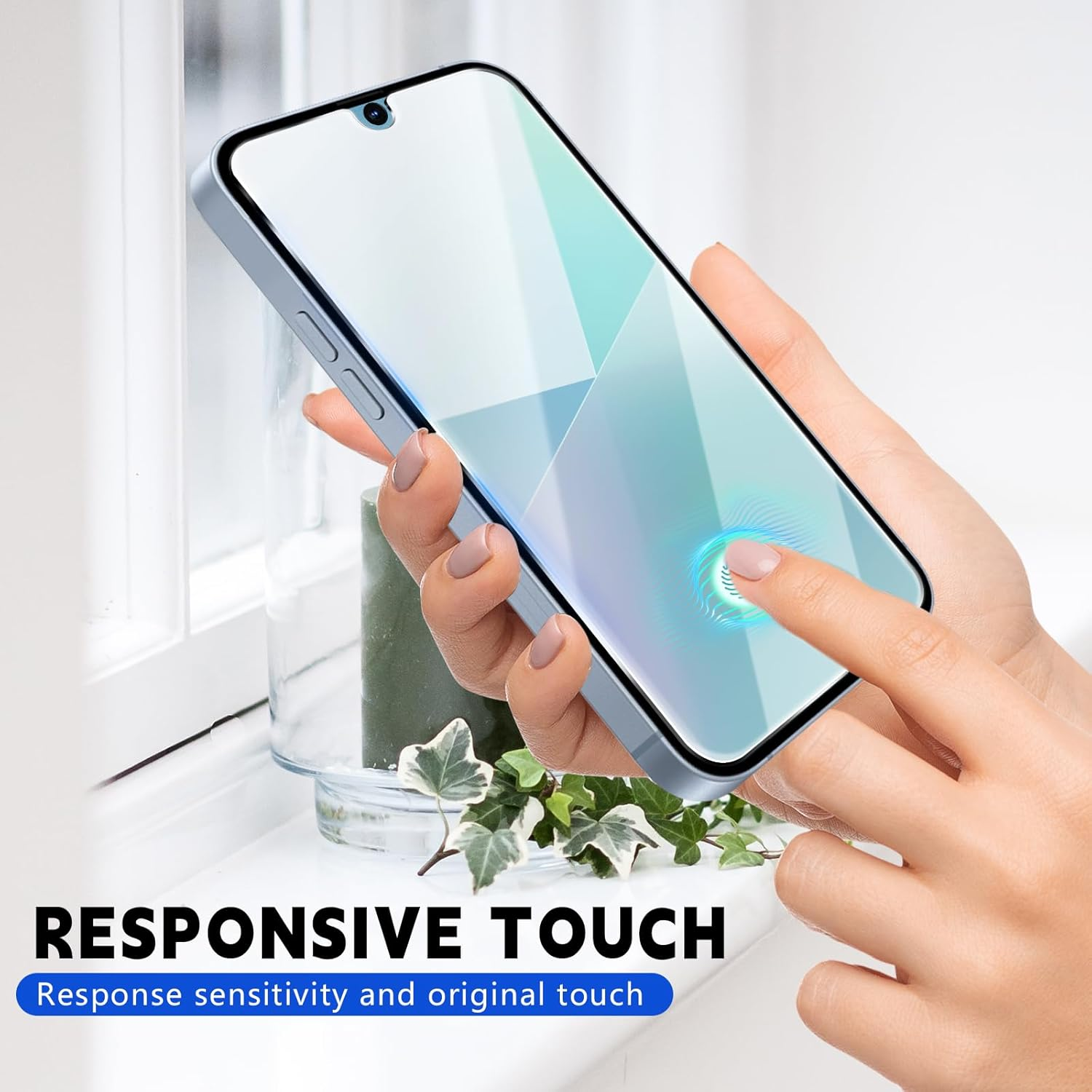 3 Pack Compatible for Samsung Galaxy A56 5G Tempered Glass Screen Protector,9H Hardness,High Definition Anti-Scratch Bubble Free image number 2