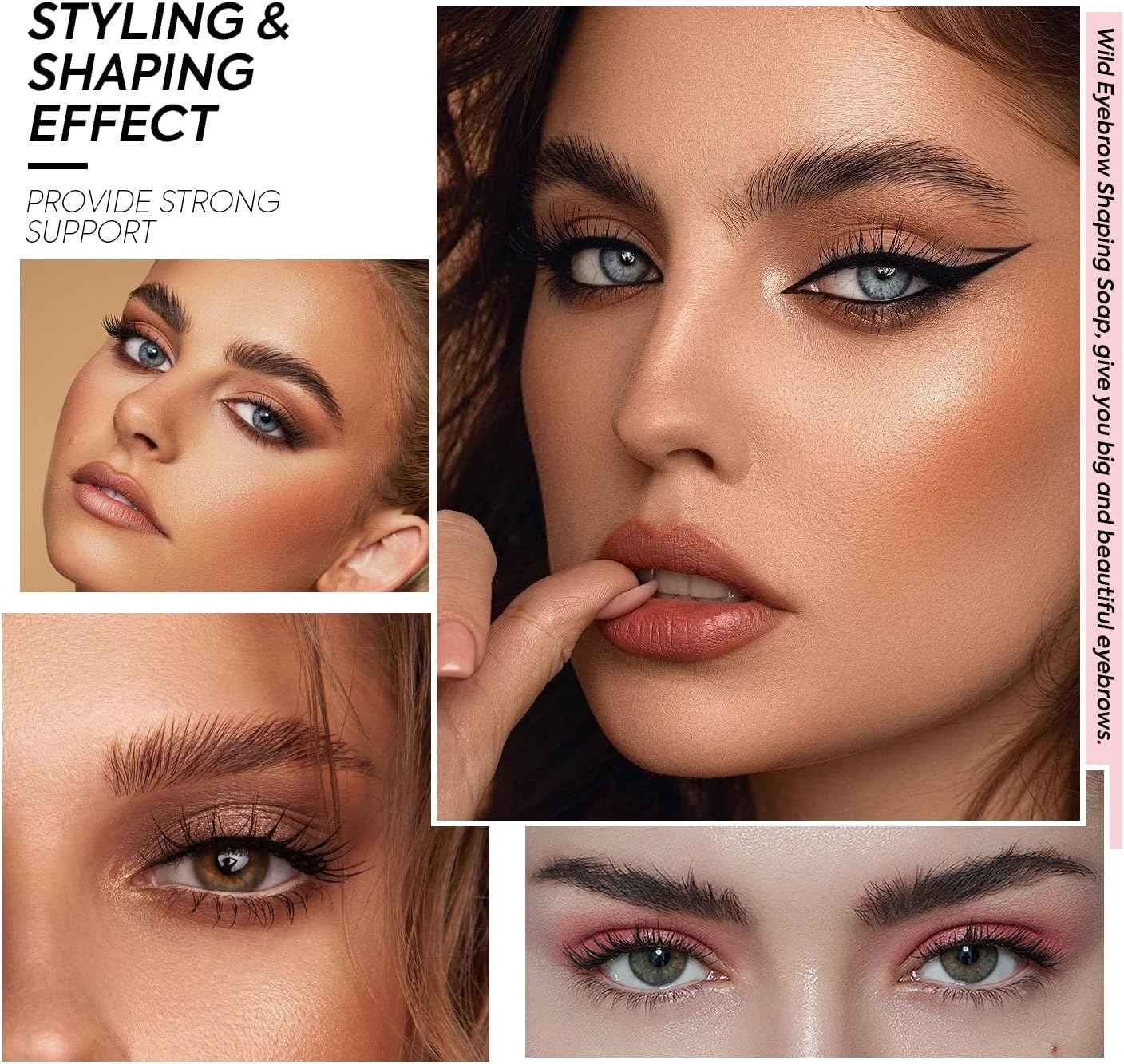 VANERIA Eyebrow Gel Clear,Brow Soap,Eyebrow Brush with Double Head,Clear Eyebrow Setting Gel for Feathery & Fluffy & Brow Freeze,Long Lasting Waterproof.14G