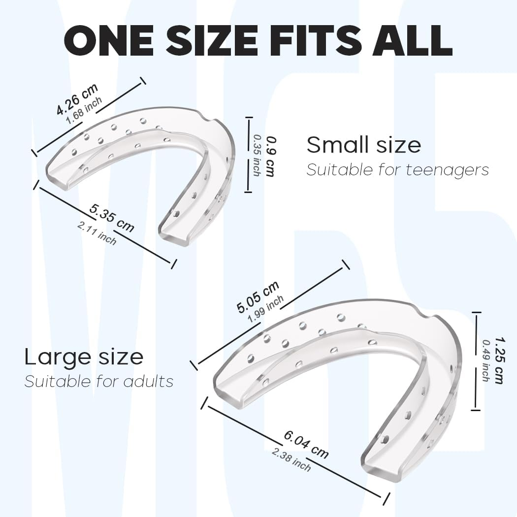 KOHEEL Mouth Guard for Nighttime Teeth Grinding, Professional-Fit Dental Guard, Thin Mouth Guard for Clenching (2 Large & 2 Small)