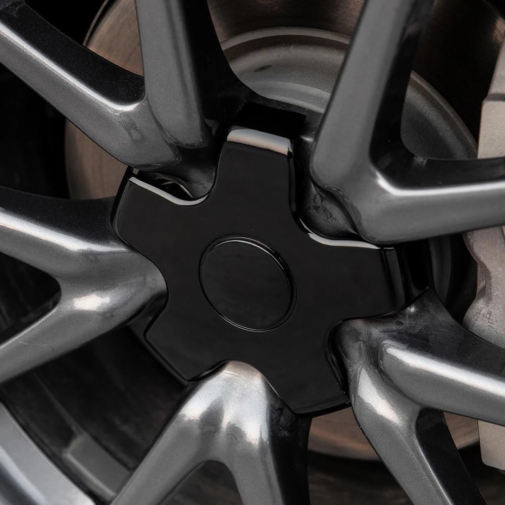 QXKSPG 4Pcs Car Wheel Nut Bolt Center Cover Caps, for Tesla, for Model 3 2017 2018 2019 2020 Hub Screw Cap Protector Decoration Wheel Trims Set image number 2