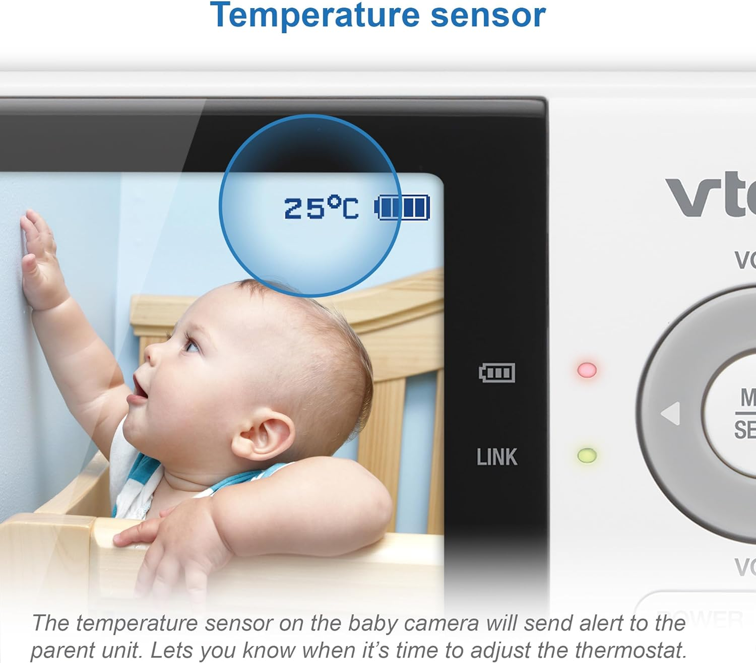 Vtech BM3800N 2.8" 2-Camera Full Colour Pan & Tilt Video Baby Monitor image number 6