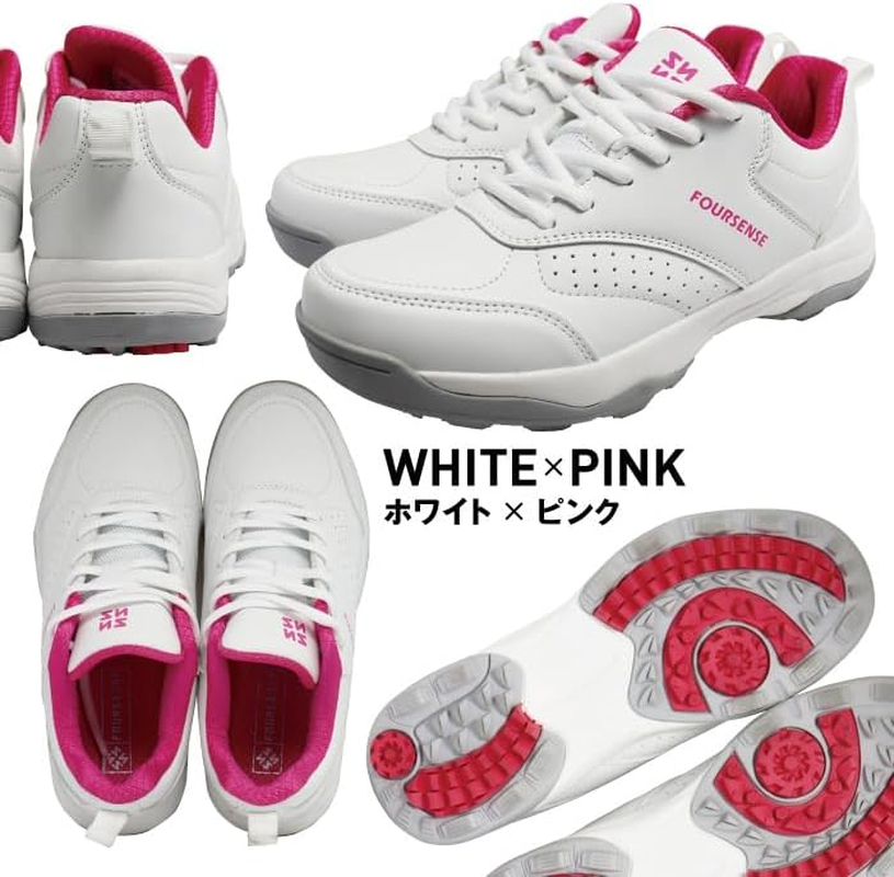 [フォーセンス] FOURSENSE レディース スパイクレスゴルフシューズ ゴー ファン GO Fan Golf Shoes Fosn-028L - Multicolor (White / Gray) image number 7