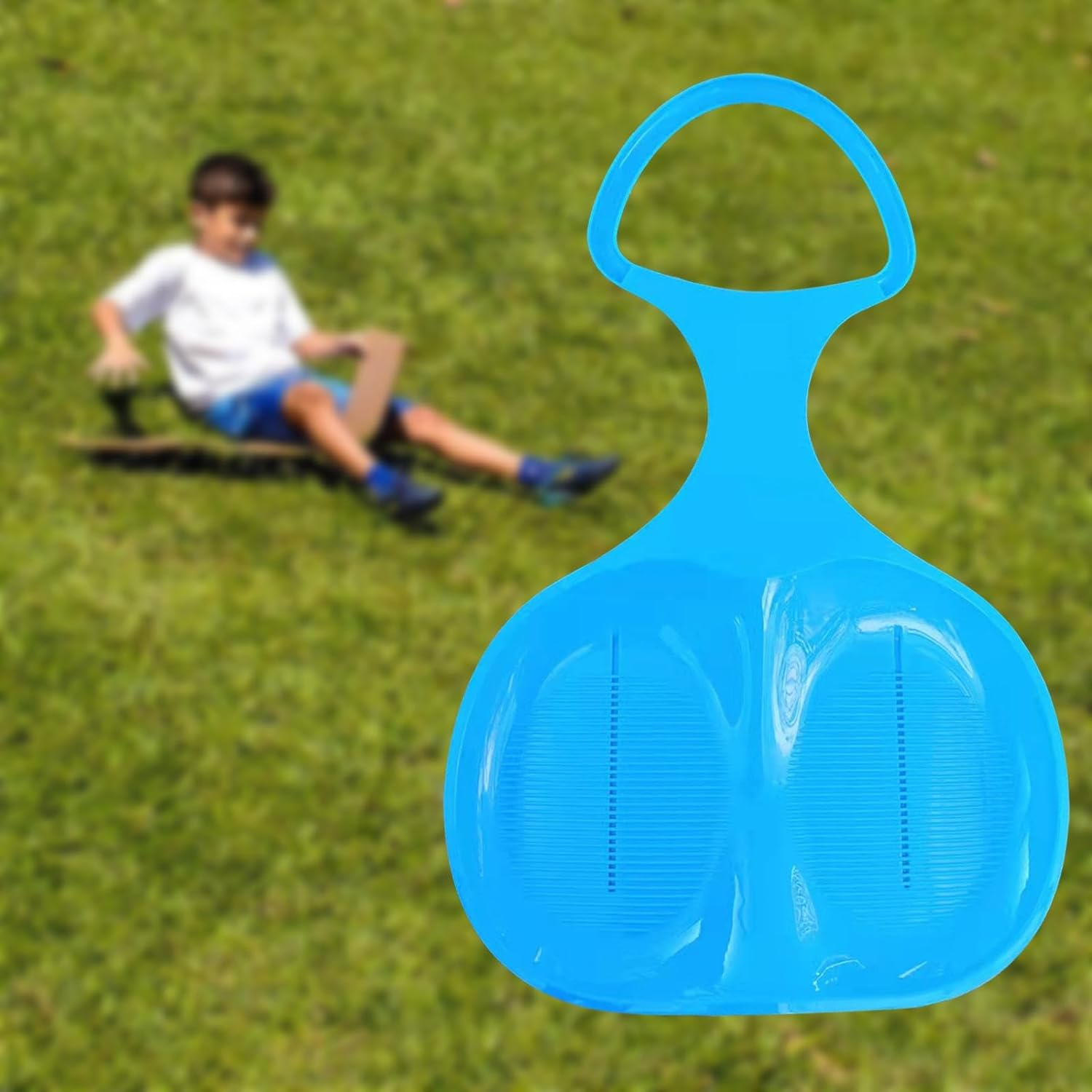 Snow Sled Sledge Durable Toboggan Grass Sliding Sled Downhill Sled Luge for Boys Girls Kids Adults image number 2