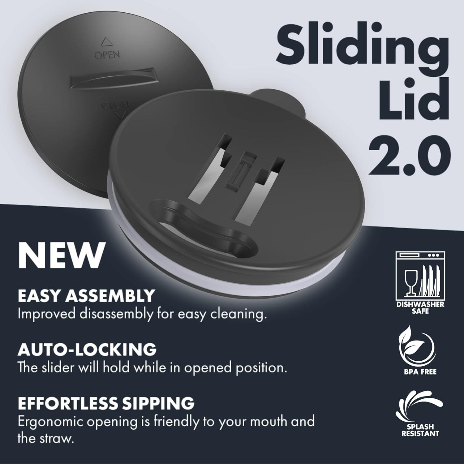 Grandties Insulated Coffee Mug with Handle - Sliding Lid for Splash-Proof 16 Oz Wine-Glass Shape Thermal Tumbler with Double Walled Vacuum Stainless Steel to Keeps Beverages Hot or Cold (Carrot) image number 6