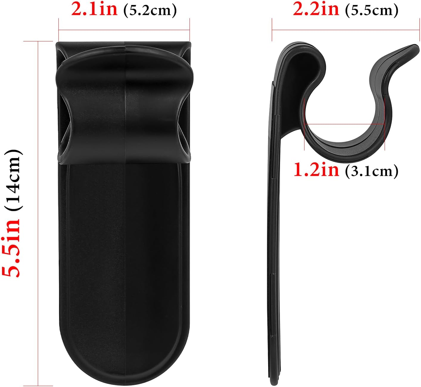 DODAMOUR 6 Pack Car Umbrella Holder, Universal Trunk Hook Fastener Clip for Auto Vehicle, Adhesive Car Back Seat Umbrella Storage Accessories (Black) image number 2