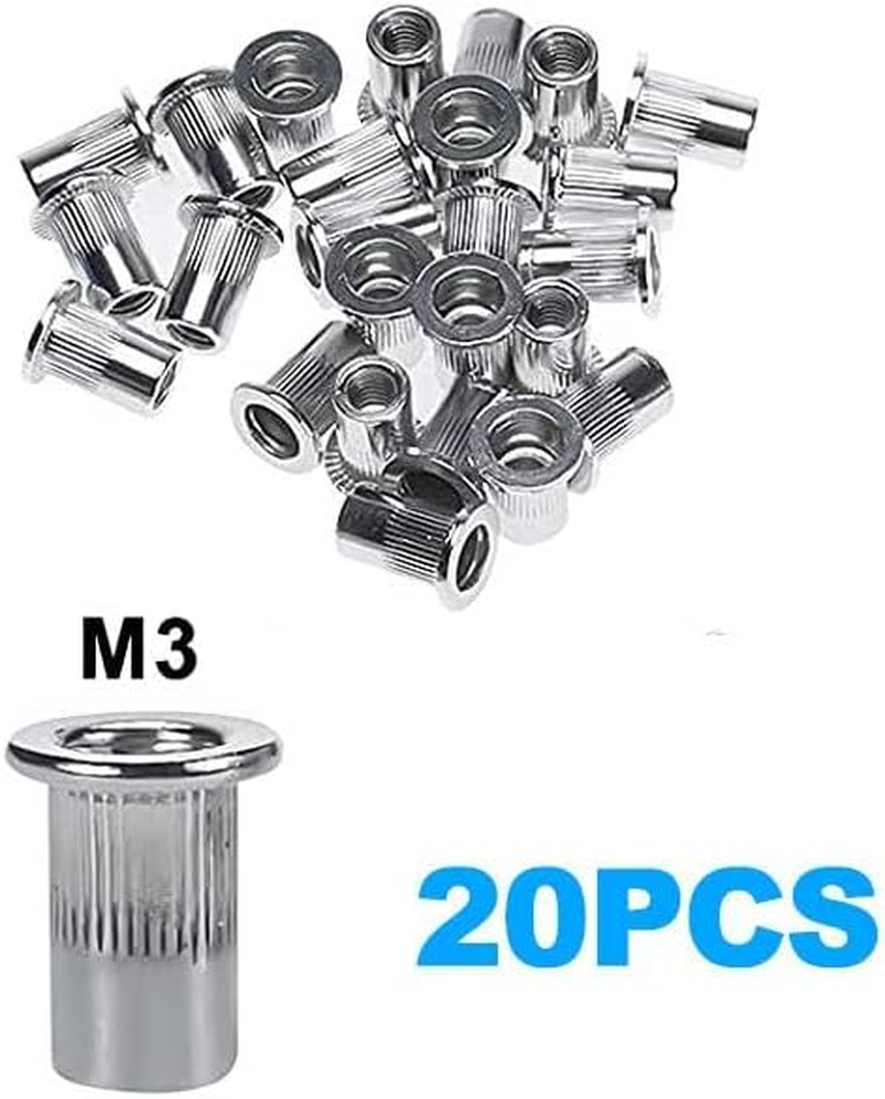 Tootoo 107X Riveter Nut Nutsert Tool Rivnut Gun Wrench Nuts Riveting Kit Mandrels M3-M8 image number 4
