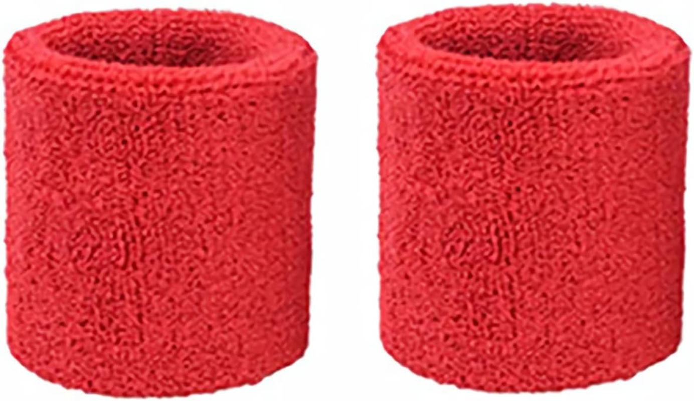 Colorful Cotton Sport Wristbands for Men and Women-3' Athletic Terry Cloth Sweatbands in Neon Colors-Wrist Sweat Bands for Tennis, Basketball, Running, Gym (1 Pair) image number 2