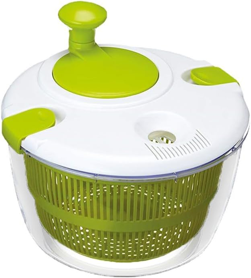 AIMALL 5L Salad Spinner Vegetable Lettuce Washer with Effortless Handle, Quick Drying Bowl for Greens, Spin Dryer for Vegetables and Fruits, 12.6 Inch Diameter Serving Bowl image number 1