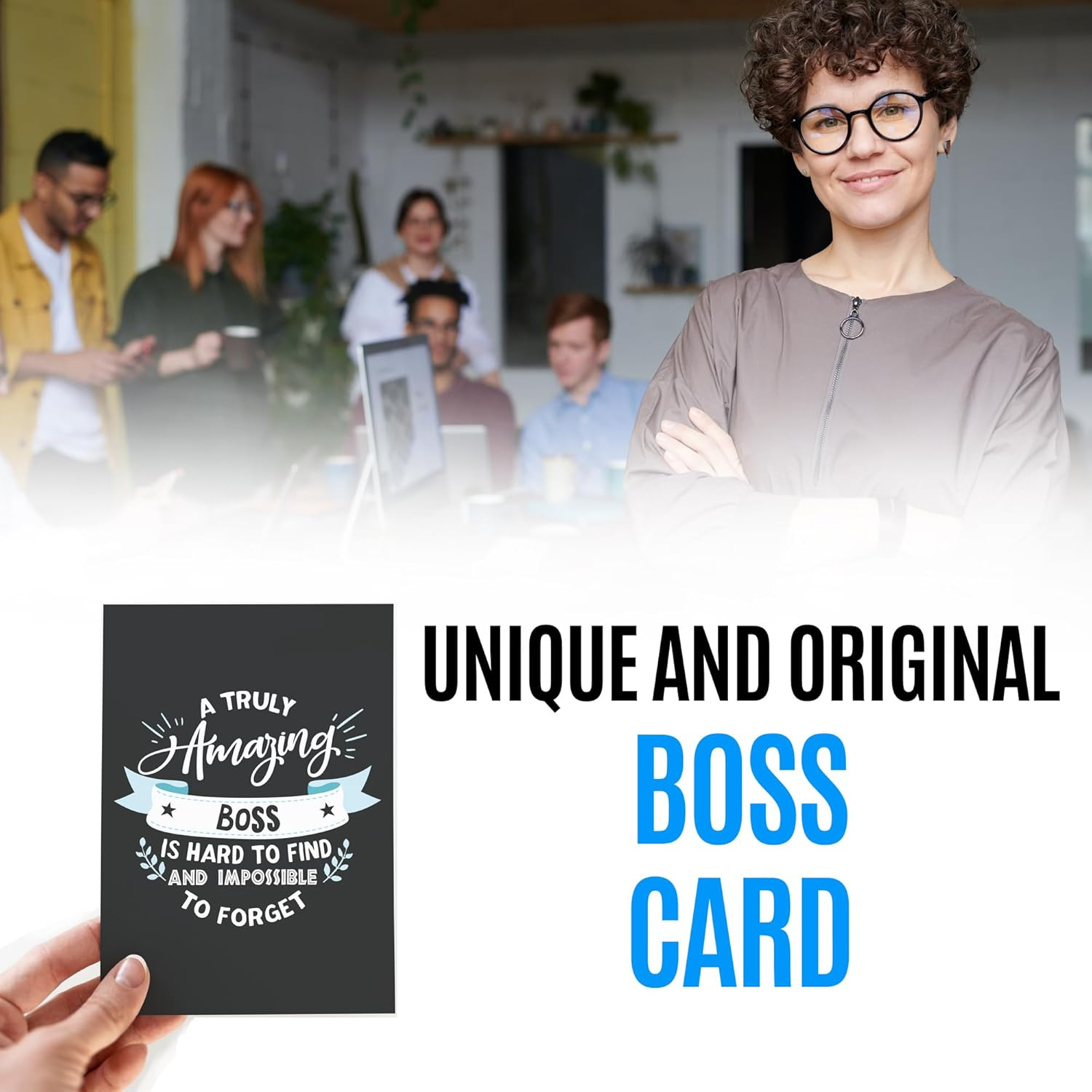 Best Boss Card - Thank You Card for Boss - Boss Day Card for Women, Men - Boss Birthday Card - Boss Appreciation Card - Boss Retirement Card - Farewell Card for Boss - Boss Leaving Card image number 5