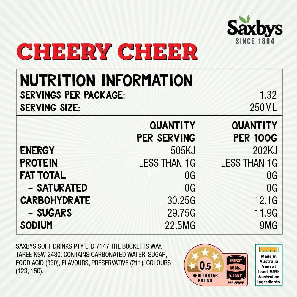 Saxby'S Cheery Cheer 330Ml X 15 image number 3