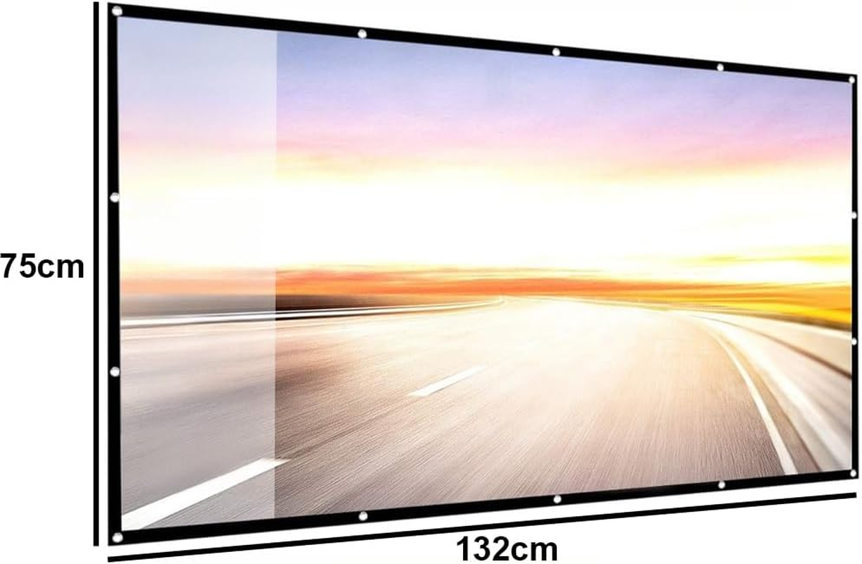 HPAMR Mini Projector Screen, Portable 60-Inch Foldable Projection Screen, 4K Movie Projector Screen, 16:9 HD Foldable Portable Movie Screen for Indoor and Outdoor Movie Nights, Presentations, Gaming image number 1