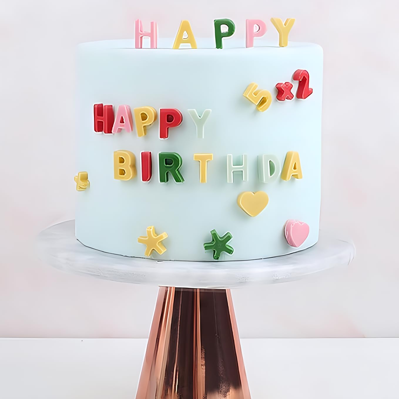 Chocolate Silicone Mold, 2 Pcs Silicone Letter Molds and 2 Pcs Number Chocolate Molds with Happy Birthday Cake Decorations Symbols for DIY Cookies, Chocolate, Candy, Jelly. image number 5