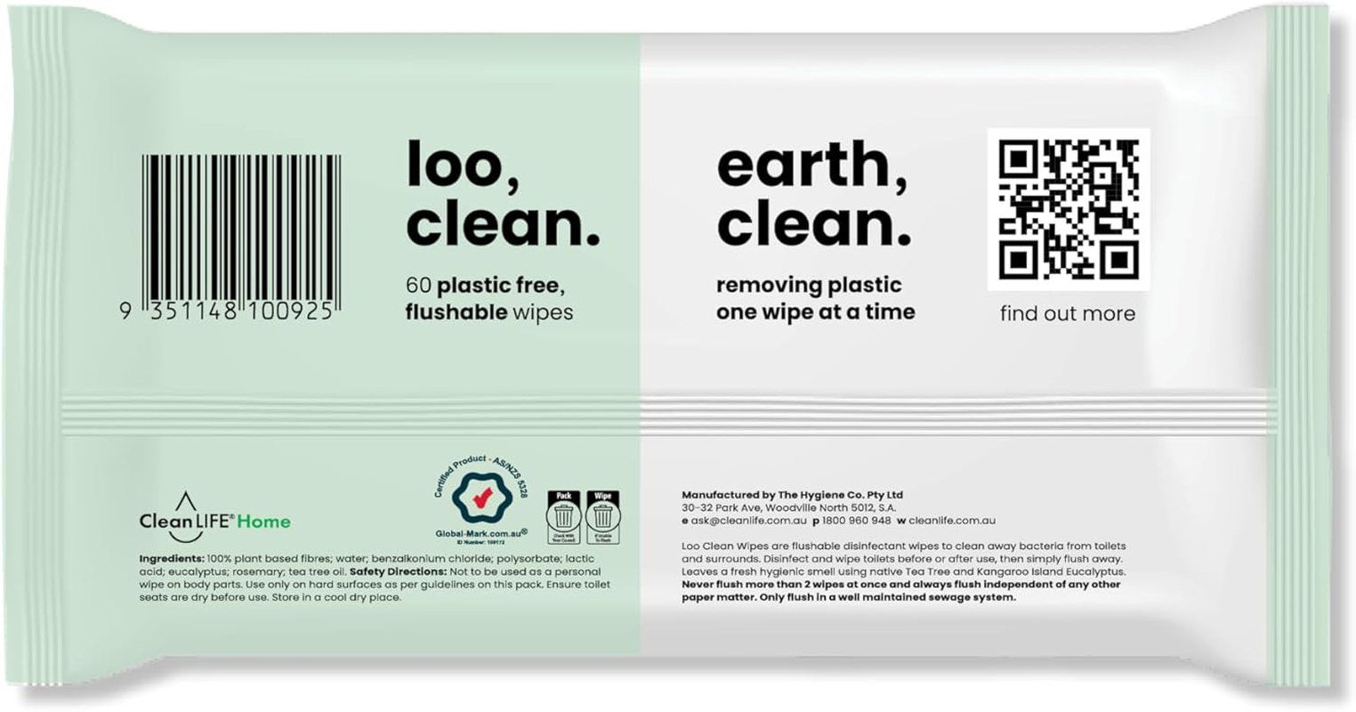 Loo Clean 60 Flushable Wipes X 12 Pack image number 1